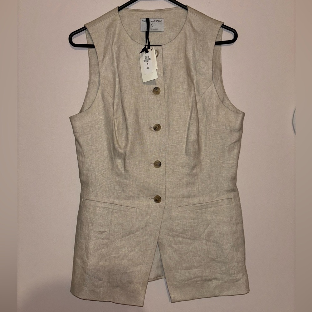 Primark Beige Buttoned Vest